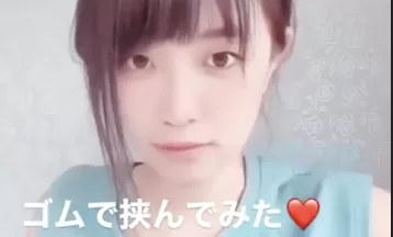 【動画】 巨乳女さん「お○ぱいゴムで挟んでみた♡」